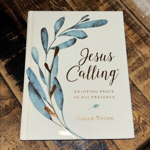 Jesus Calling Elegant Blue and Gold Decorative Book by Sarah Young hardcover